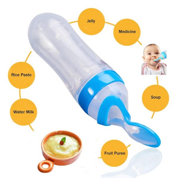 Silicone Baby Spoon Feeder ||Bottle Feeding
