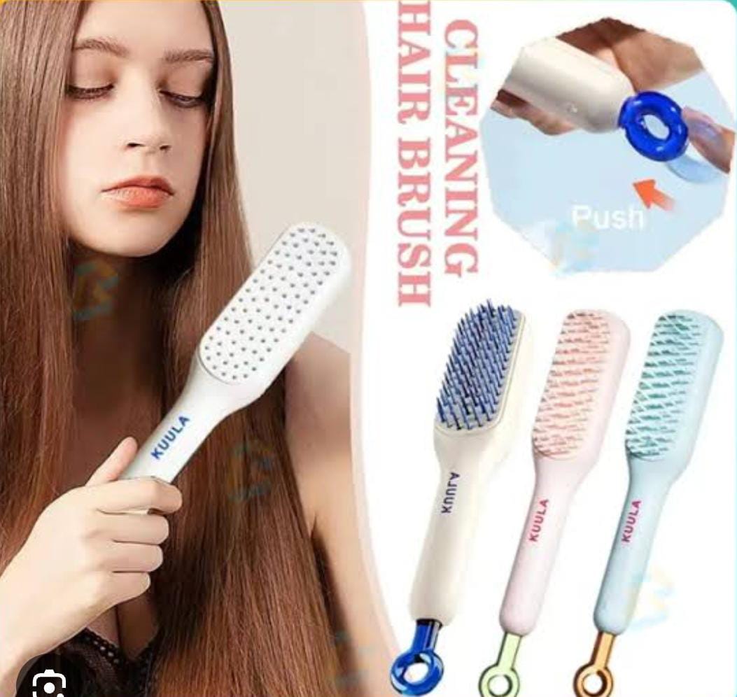 Self Cleaning Hair Brush||One-click Cleaning Telescopic Hair Comb