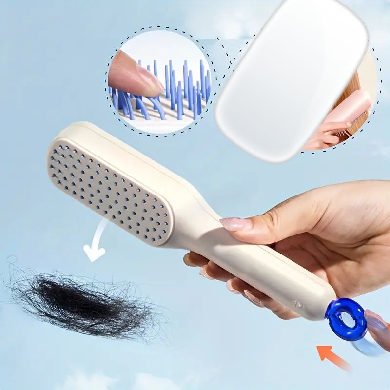 Self Cleaning Hair Brush||One-click Cleaning Telescopic Hair Comb