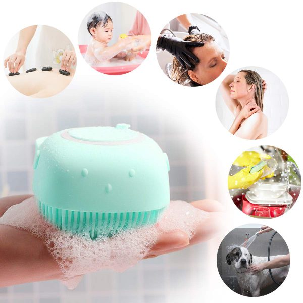 Silicone Bath And Body Shower Brush With Liquid Soap Dispenser||Soap Dispenser Body Brush