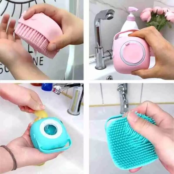 Silicone Bath And Body Shower Brush With Liquid Soap Dispenser||Soap Dispenser Body Brush