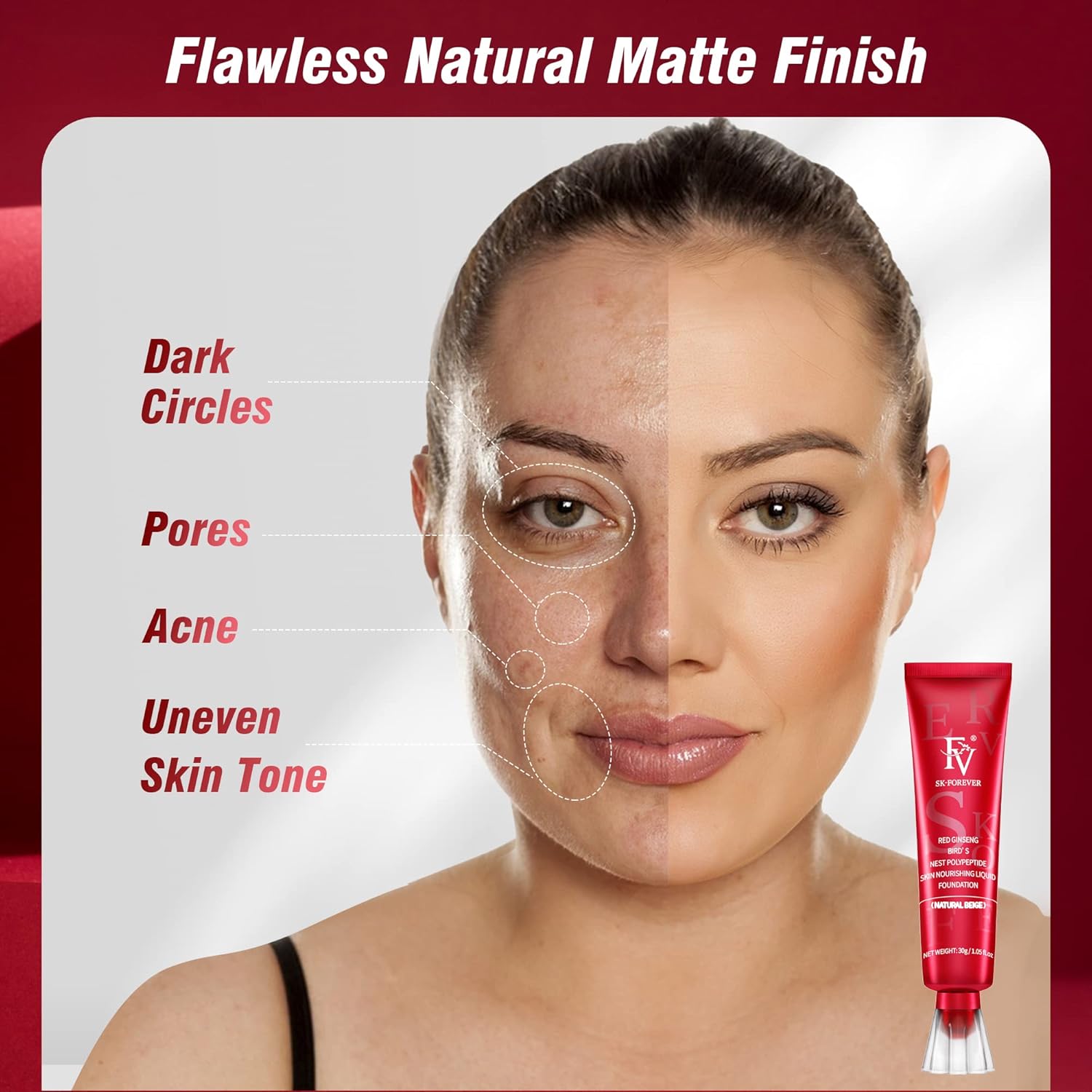 Waterproof Liquid Foundation 30 ML||FV Foundation||Liquid Foundation