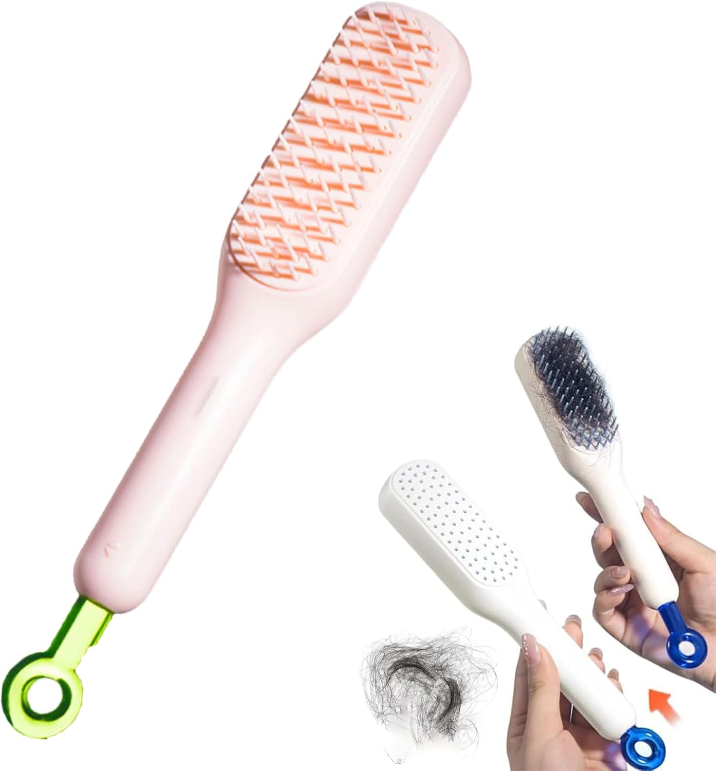 Self Cleaning Hair Brush||One-click Cleaning Telescopic Hair Comb