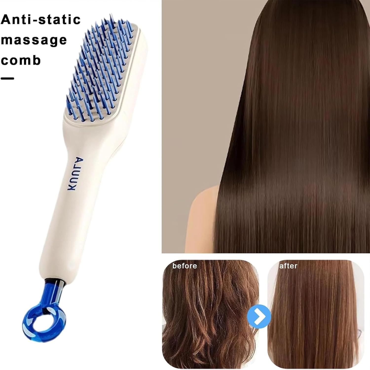 Self Cleaning Hair Brush||One-click Cleaning Telescopic Hair Comb
