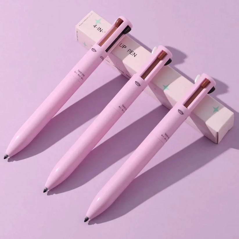 Eye Shadow liner Combination 4 In 1||Multifunctional Cosmetics||Eyeliner Eyebrow Pencil Long Lasting Highlighter Stick||4 IN 1 MAKEUP PEN