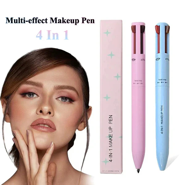 Eye Shadow liner Combination 4 In 1||Multifunctional Cosmetics||Eyeliner Eyebrow Pencil Long Lasting Highlighter Stick||4 IN 1 MAKEUP PEN