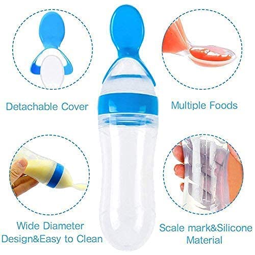 Silicone Baby Spoon Feeder ||Bottle Feeding