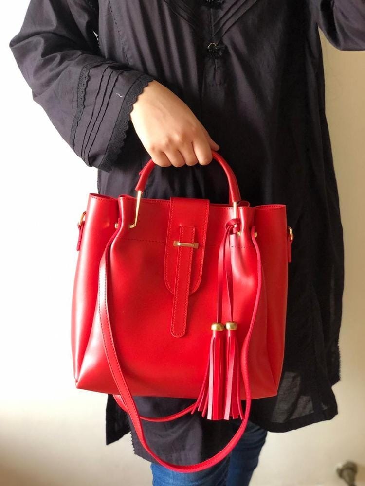 3 Pcs Women's Beautiful PU Leather Shoulder Bag||3 PCs Chic bag Set