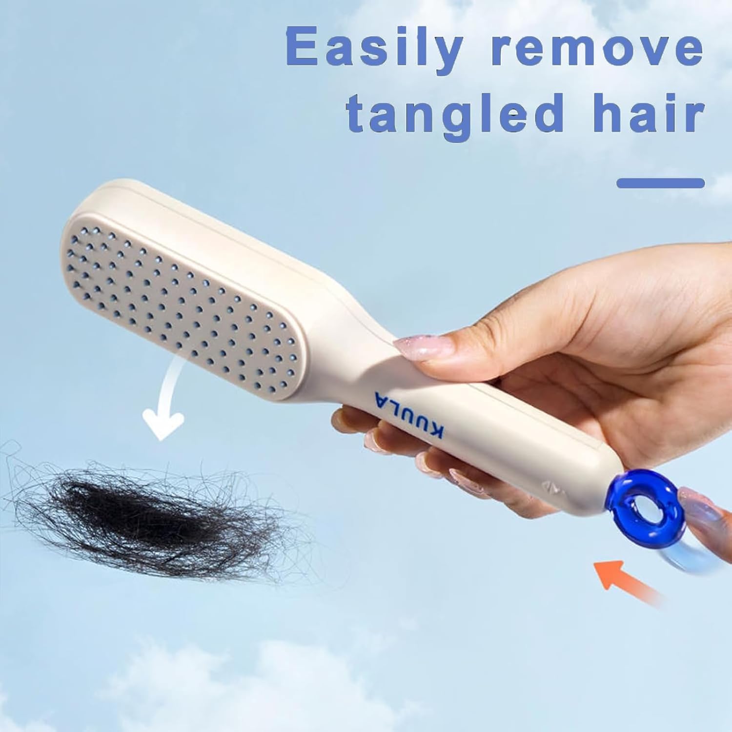 Self Cleaning Hair Brush||One-click Cleaning Telescopic Hair Comb