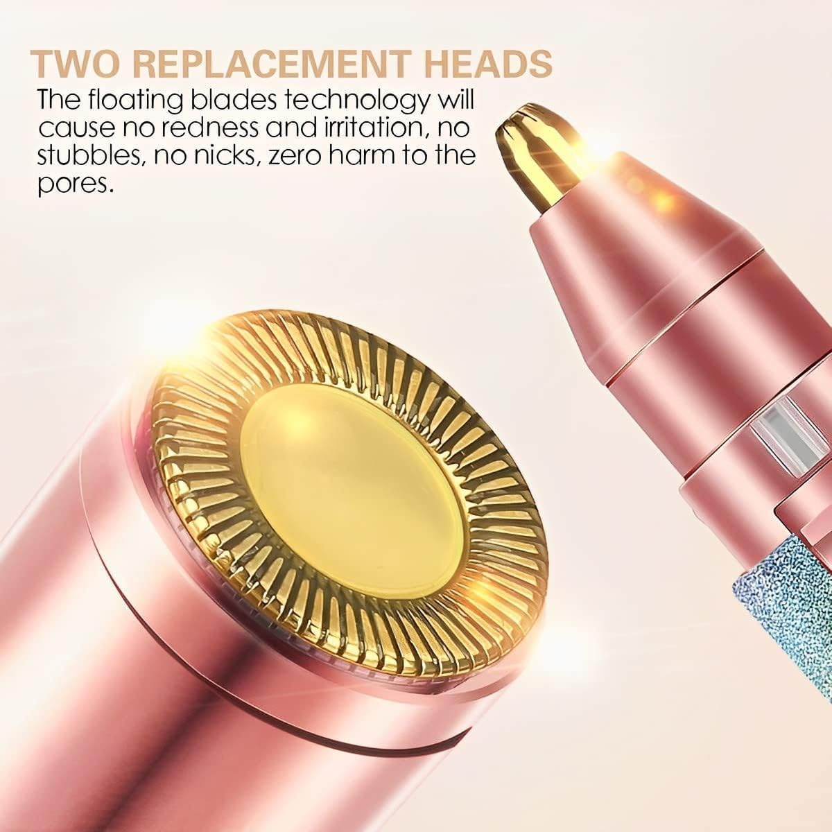 Flawless 2 In 1 Eyebrow Trimmer||Facial Hair Remover||Usb Charging Cable And Cleaning Brush