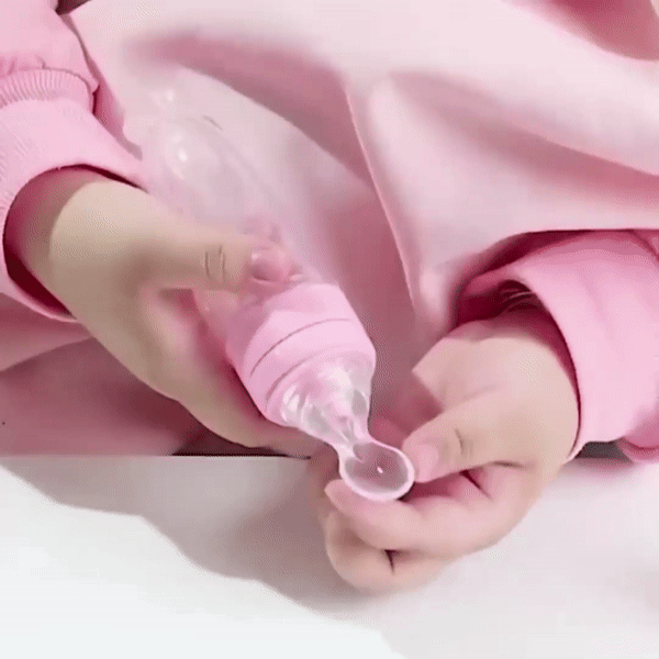 Silicone Baby Spoon Feeder ||Bottle Feeding